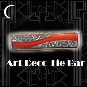 Vintage Art Deco Glass Tie Bar, Necktie Clip – Restored